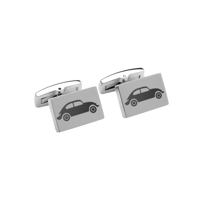 Boutons De Manchette Anciens Rectangulaires En Alliage Doré - Occasion - Dimensions 2x1.2 Cm
