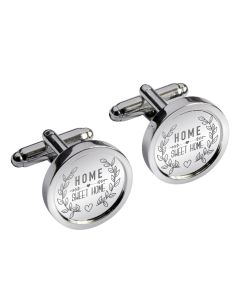 Boutons de manchettes gravé rond cadre