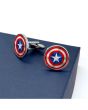 boutons de manchette rond bouclier captain america