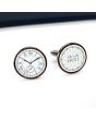 boutons de manchette horloge