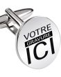 Boutons de manchettes gravé rond 17mm - on
