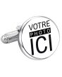 Boutons de manchettes personnalisés rond - on